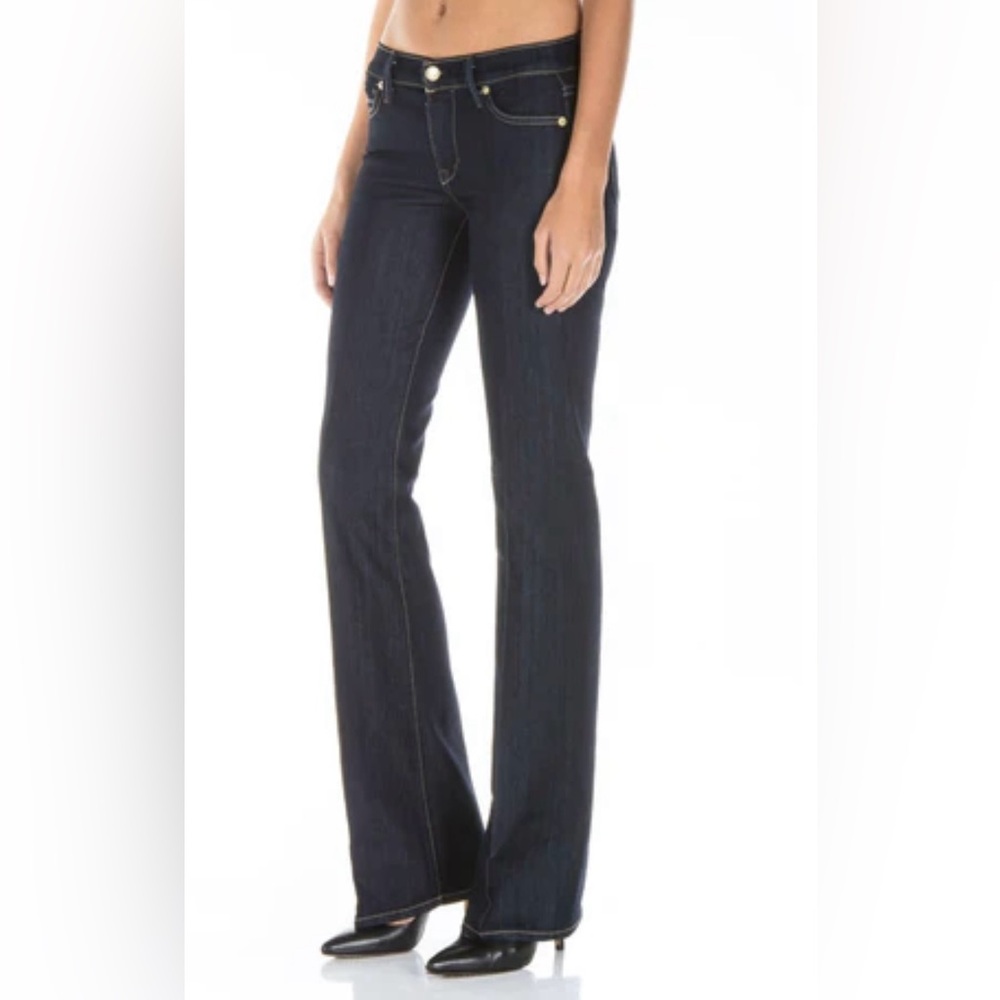 Fidelity Denim. Belladonna Viper Rinse - Dark Wash Bootcut Jeans